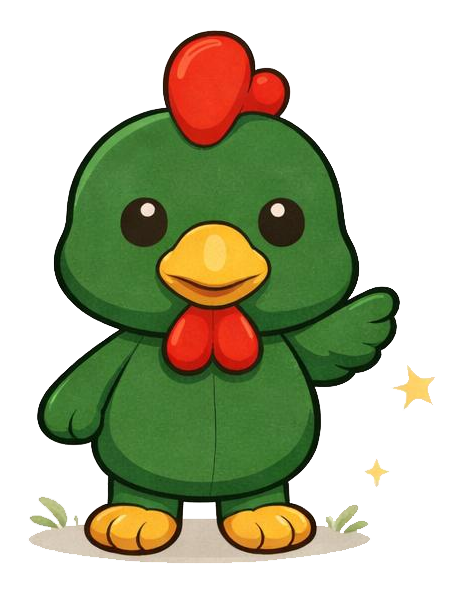 één van onze mascottes, Ili het haantje